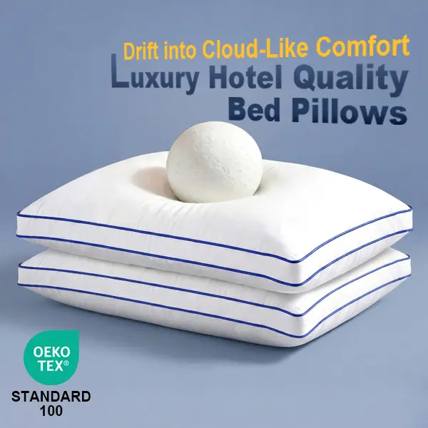 JOODOU Luxury Hotel Pillows – Sleep Pillows, Set of 2 for Neck Pain – King, Queen, and Standard Sizes
