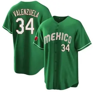 Valenzuela #34 Baseball Jersey, Mexico Jersey, Retro Trendy Baseball Jersey Shirt, Baseball Jersey Lover, Outfit For Baseball Fans