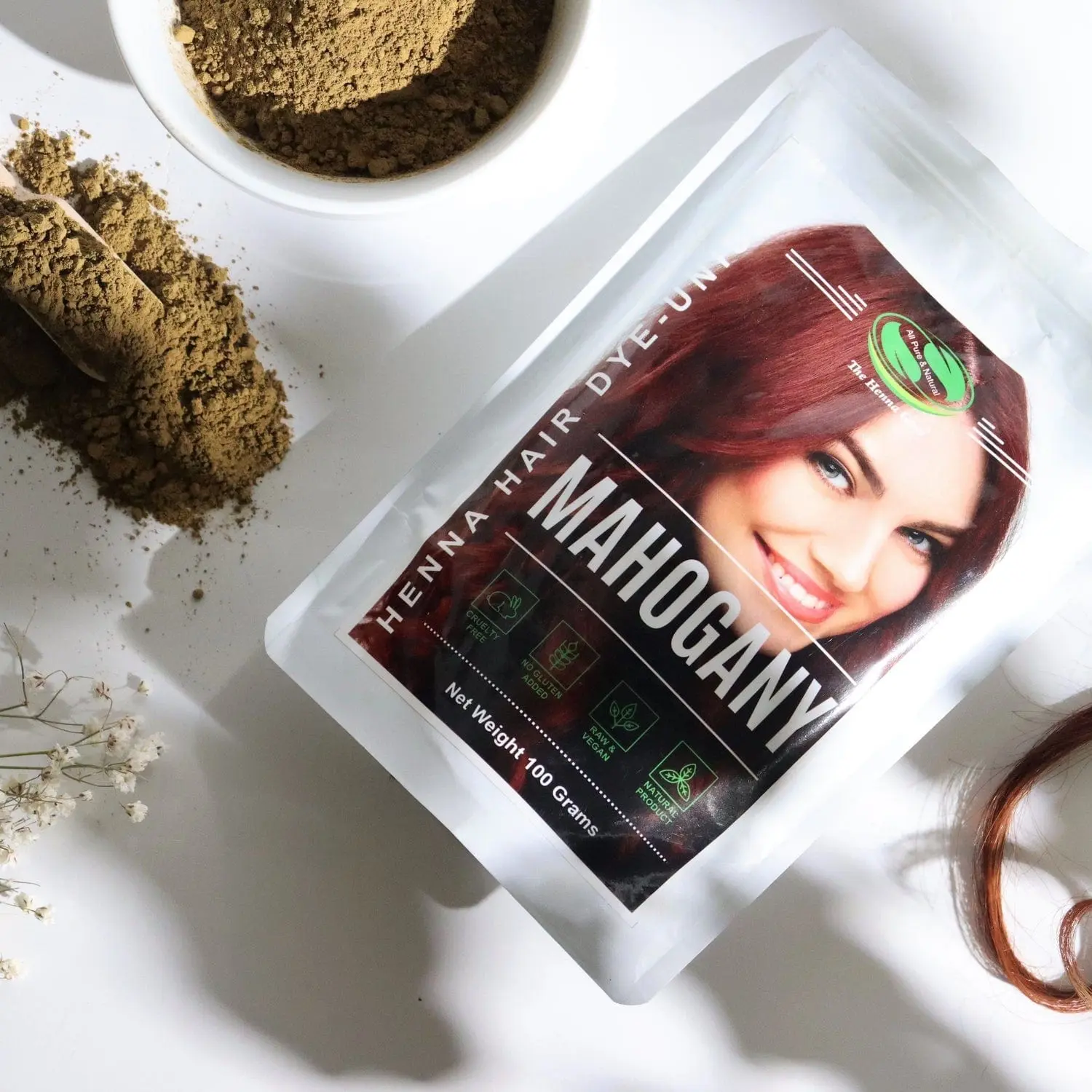 Mahogany Henna Hair Dye Hair Mousse Hair Dye Covering Grey Hair Chestnut Brown Ombre Herbal Shampoo Hair Dye