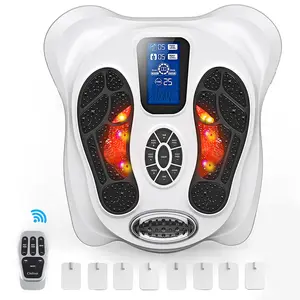 EMS & TENS Foot Circulation Massager – Electric Foot Stimulator Improves Blood Flow in Feet & Legs, Relieves Body Pains, Therapy for Adults