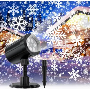 Christmas Snowflake Projector Light with IP65 Waterproof for Indoor Outdoor Use