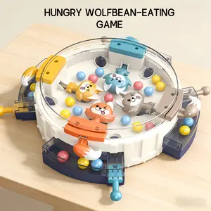 Crazy Hungry Wolf Bean-Eating Battle! Fun Multiplayer Desktop Interactive Game, Fast-Paced Competitive Board Game for Boys & Girls Ages 3+