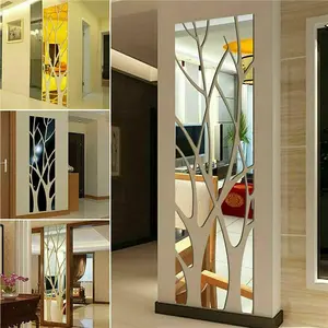 3D Mirror Tree Art Removable Wall Sticker Acrylic Mural Decal Home Room Decor US
