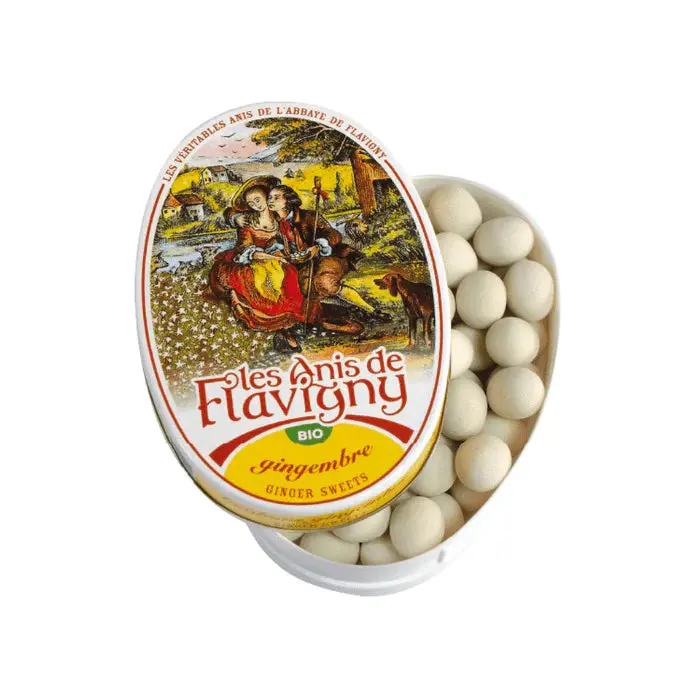 Anis De Flavigny - Ginger Pastilles Bio, Tin 1.75oz