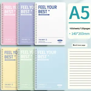 Thick Coiled Notebook B5 Junior High Record Book, Horizontal Line A5 Exam Preparation, College Student Style Quote Journal