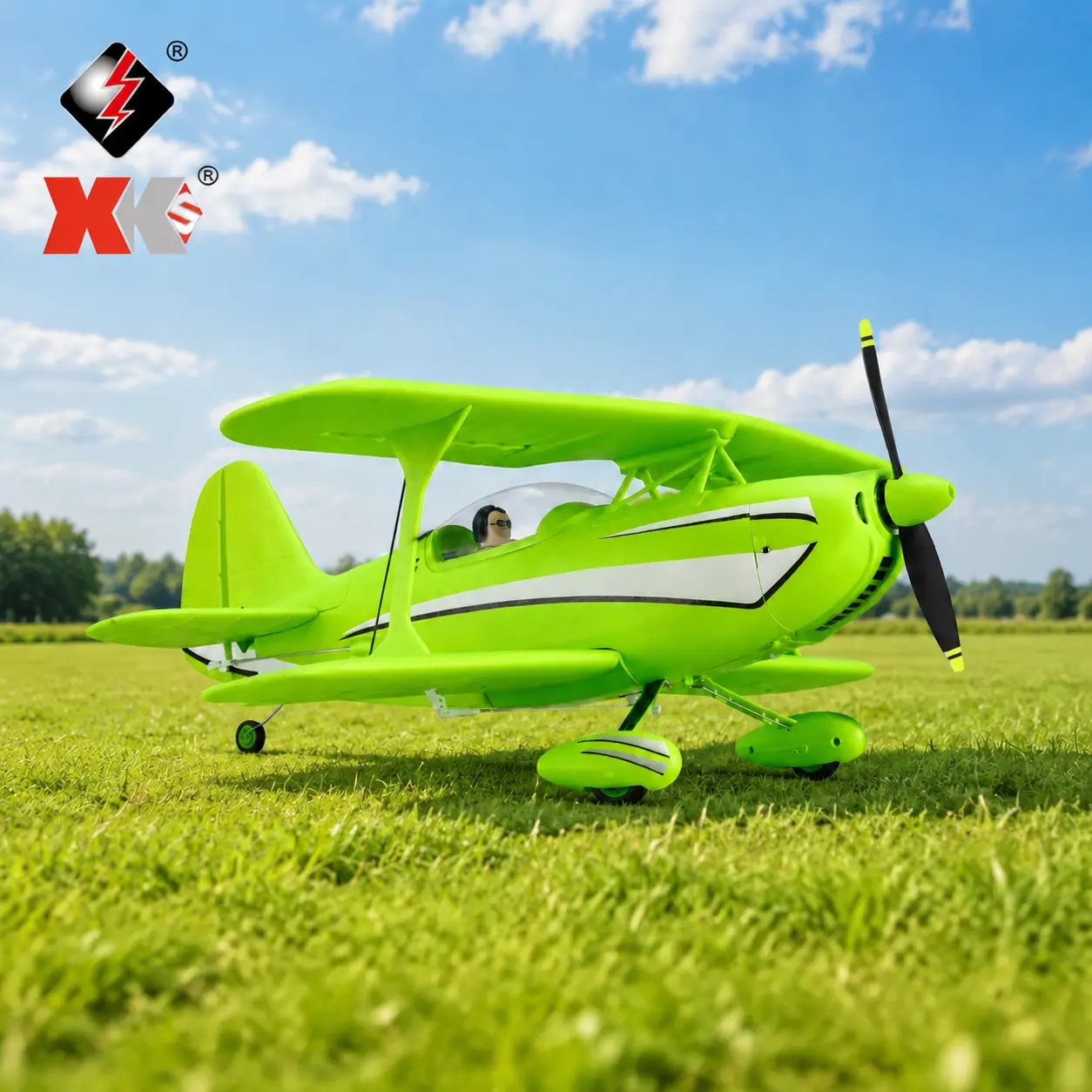 WLTOYS XKS A310 Beech D17S RC Airplane, 4 Channel Brushless Biplane with 6G Self-Leveling & 3D Aerobatic Mode, 2.4GHz EPP Foam Remote Control Plane RTF for Kids Adults Beginner Pilots