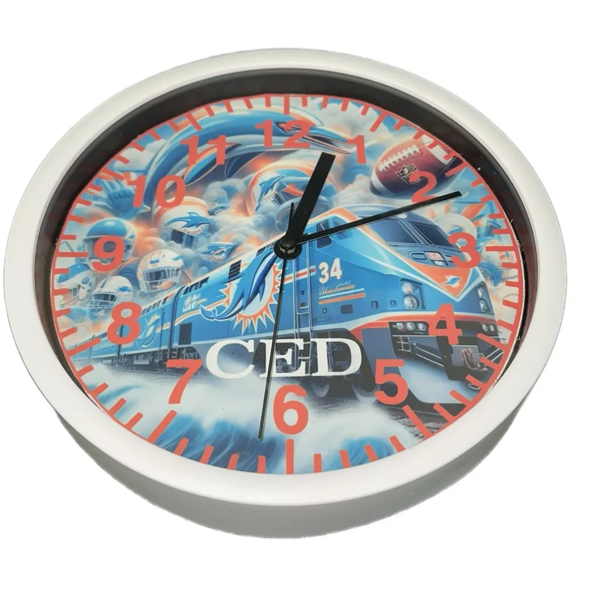 Personalized Clock for Home Decor - Customizable Wall Clock with Your Name, Serial Number