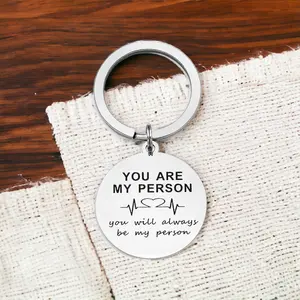You Are My Person Keyring - Couples Small Present 1.18 inch -  Boyfriend Girlfriends Keychain, Husband/Wife Gifts for Her Jewelry