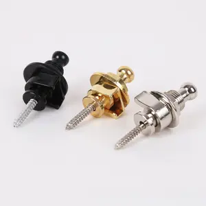 Guitar Strap Buckle Electric Guitar Anti-Slip Strap Pin Strap Button Round Head Anti-Slip Strap Tail Pin Silver Black Gold Guitar Pin