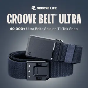 Groove Belt Ultra – Lightweight Stretch Travel Belt for Men, All-Day Comfort – Abyss