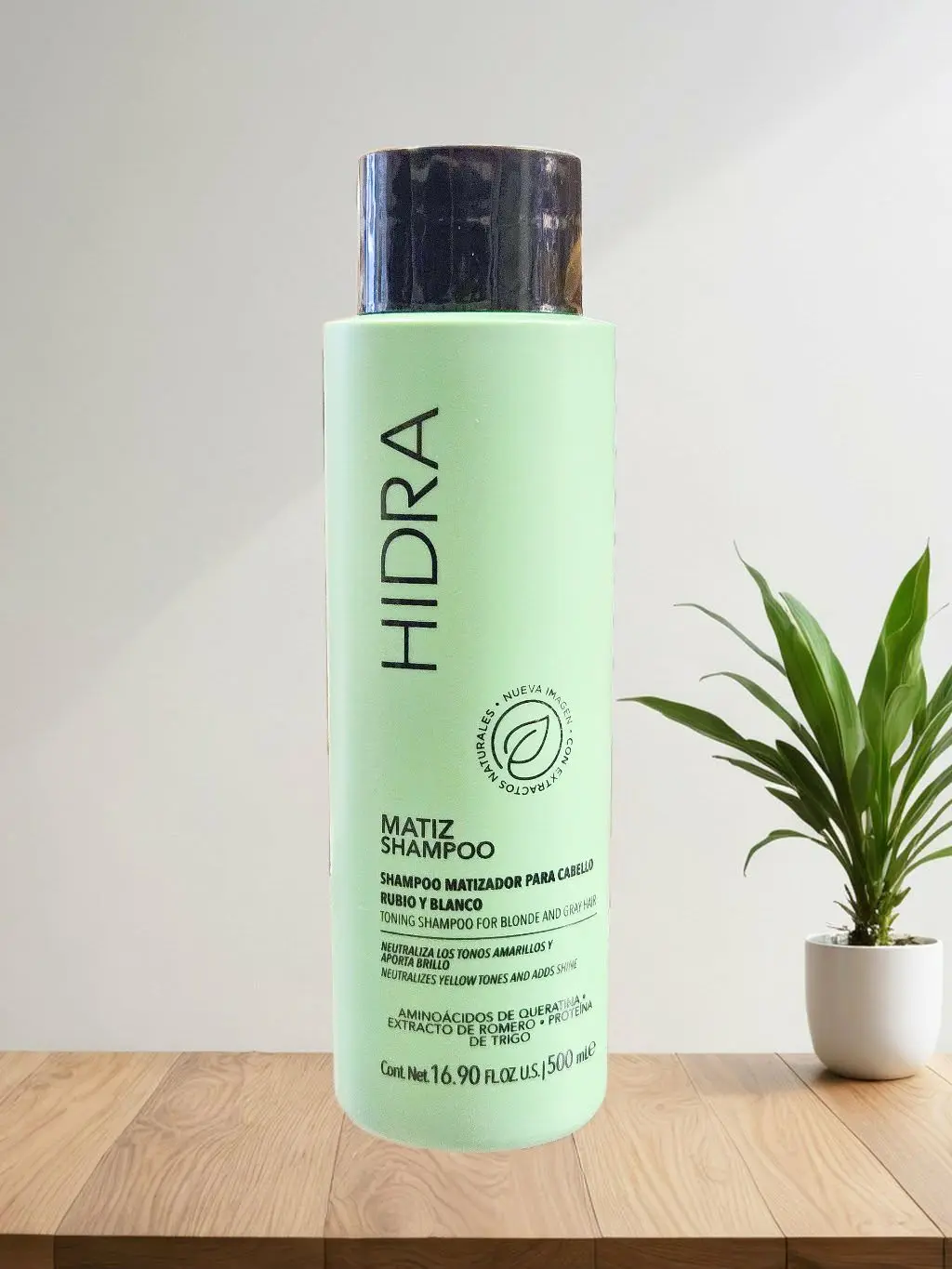 HIDRA Matiz Color Safe Shampoo, Neutralizing Anti-Fade Cleanser for Blonde Hair Care & Gray Tones, For Wavy & All Hair Types, 16.90 fl oz, Single, Neutralizing Shampoo, Hair Dye Shampoo