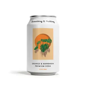 Something & Nothing Orange & Mandarin Soda - Multi-Citrus Sparkling Water, No Added Sugar, Natural Orange Soda, Vegan, Low Calorie, 12 x 12 fl oz, 50 Calories per Can