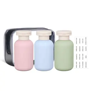 3.4oz/6.7oz/8.8oz Leak Proof Travel Bottle with Flip Cap, Squeeze Shampoo and Conditioner Bottle Set, Refillable Containers for Lotion, Cream Shampoo