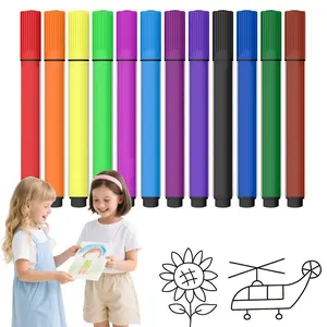 Markers, 12 Count 12 Vibrant Colors, Low Odor, Easy Erase Whiteboard Markers for Classroom, Office, Home, Teachers, Kids, Creative Projects, Back to School Supplies Portable Drawing