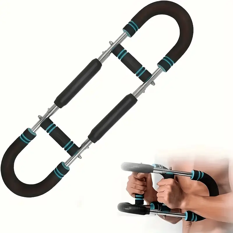 Blue Twister Arm Trainer, 3-Level Adjustable Resistance Twister Arm Exerciser Chest Exerciser for Men, Fitness and Training Equipment, Portable Chest Workout Equipment Arm Trainer for Men summerwins,summerwins