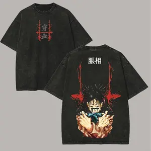 Men's Distressed Festive Jujutsu Kaisen Choso Printed Vintage Short-Sleeve T-Shirt - Unisex Menswear Top, Casual Streetwear with Comfortable Everyday Fit