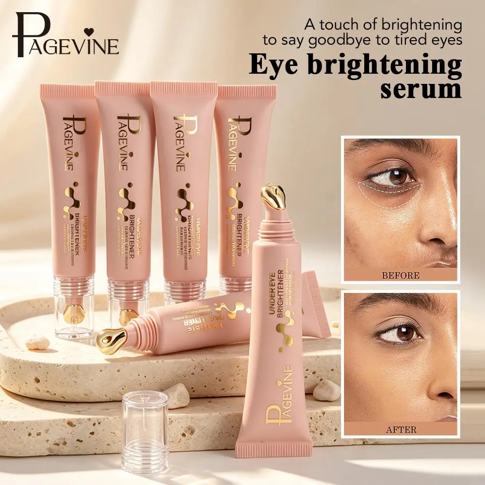 Brightening Eye Serum & Concealer 2-in-1 – Nourishing Under-Eye Brightener for Smooth Application, Illuminating Tired-Looking Eyes Makeup Moisturizing