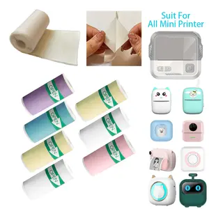 7 Rolls Mini Printer Paper, Color Self-adhesive Sticker Paper, Continuous Paper, Label Thermal Printer Paper, Label Thermal Printer Paper, Compatible With HD Mini Photo Printer, Men's Gift Ideas, Paper for Office & Home Use