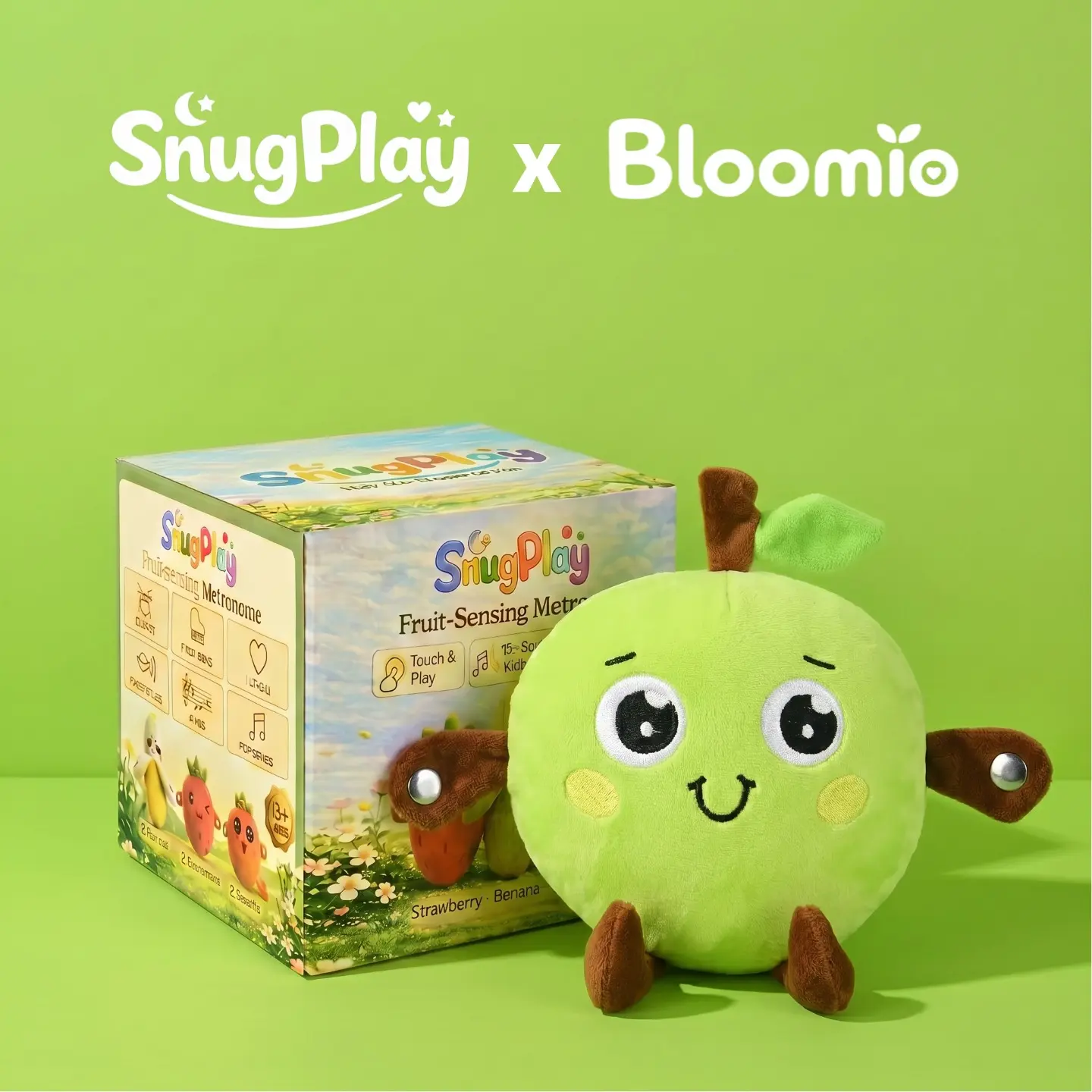 Bloomio Joys Interactive Music Plush Toy Set – Banana, Strawberry & Carrot Electric Plush Toys for Parent-Child Interaction, Couples & Friends Prank Toy, Valentine’s Day & Easter Party Fun Gift for Kids & Adults stuffed animals cute girly gifts