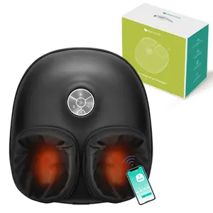 Medcursor Foot Massager with Heat Electric Shiatsu Kneading Machine with Smart APP Mobile Control & 3 Intensity Levels for Home & Office Use - Adjustable