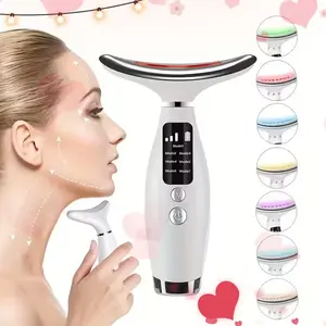 The new popular seven color neck beauty device is a compact USB massager that reduces wrinkles, lifts and tightens the neck, removes nasolabial folds, and is an ideal choice for home items