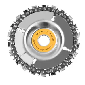 4 Inch & 5 Inch Angle Grinder Chain Saw Disc, Wood Cutting and Carving Blade for Pruning, Trimming and DIY Woodwork