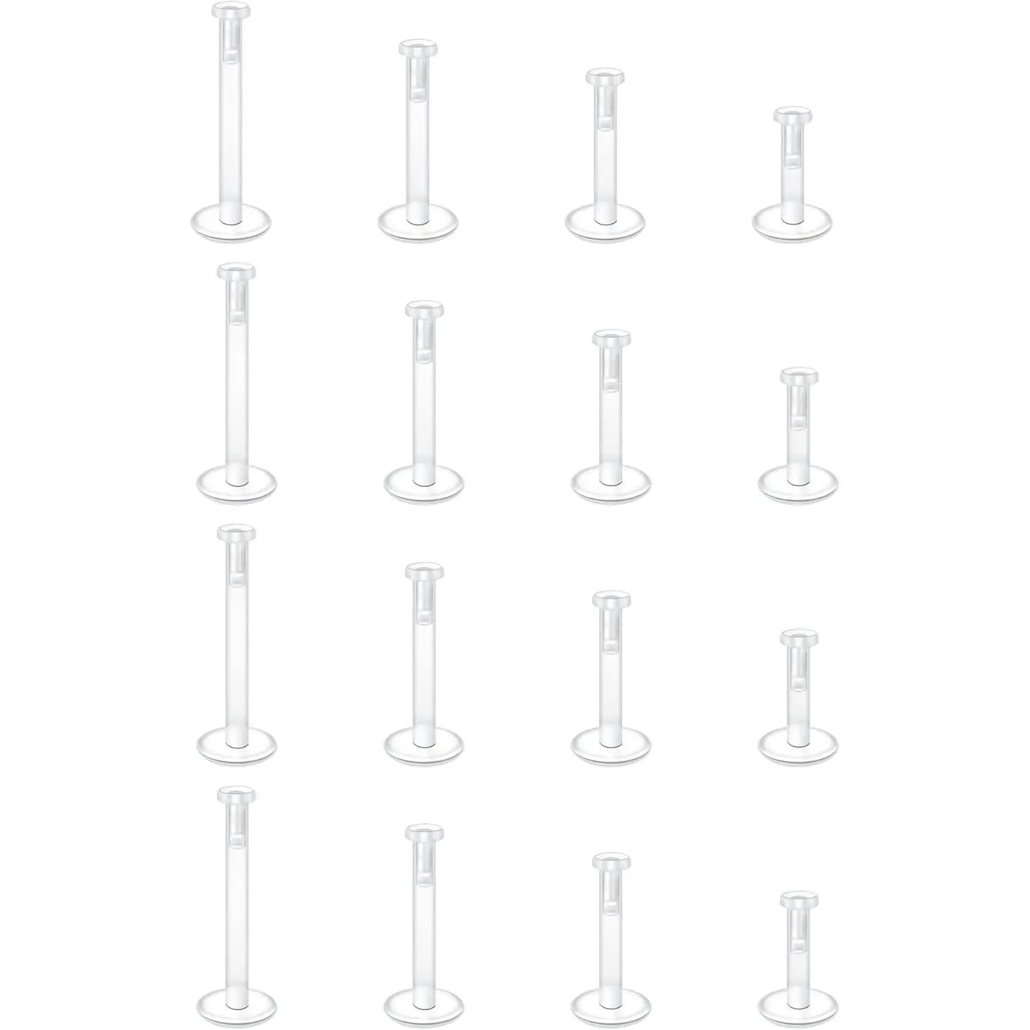 Clear Earrings Plastic Earrings for  16g Clear Cartilage Earrings Stud Plastic Helix Tragus Earring Medusa Monroe Piercing Retainer Clear Lip Rings Labret Retainers for Work