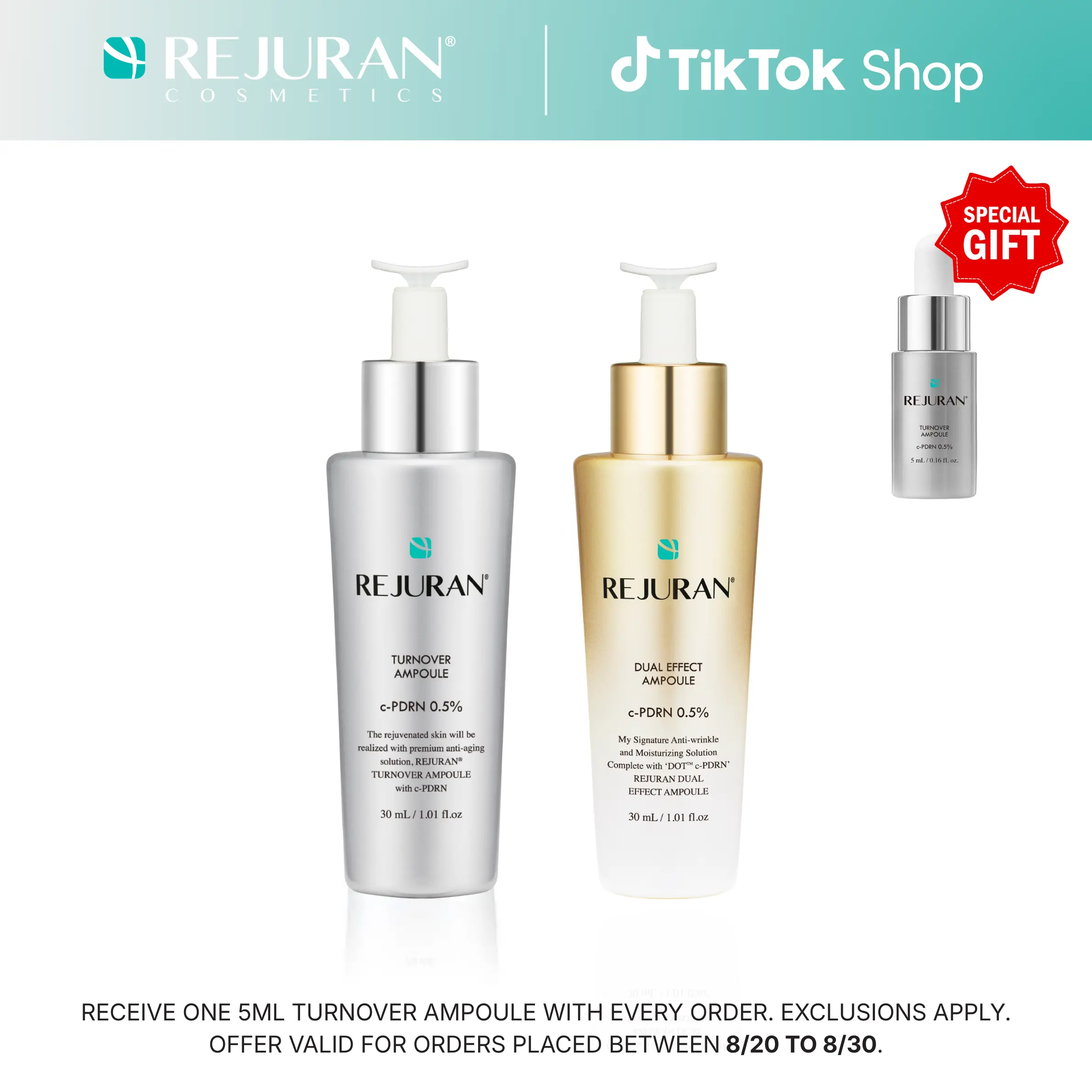 REJURAN Turnover Ampoule 30ml & Dual Effect Ampoule 30ml Bundle