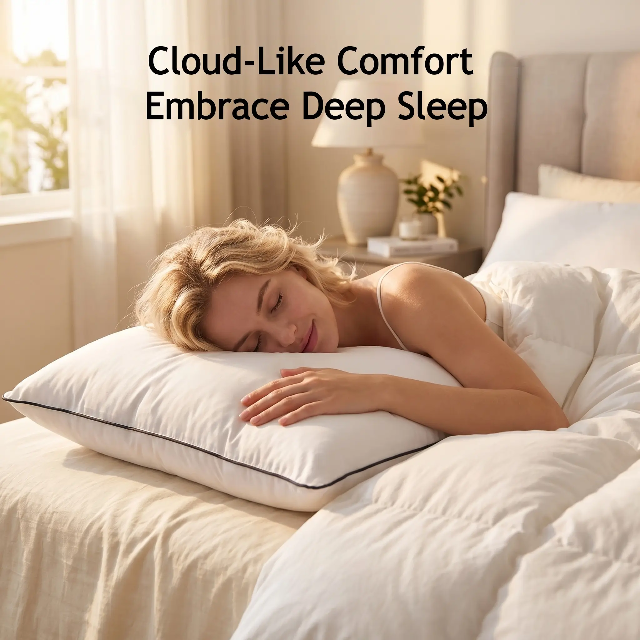 No More Neck Pain! Hotel Luxury Pillow for Back, Side & Stomach Sleepers