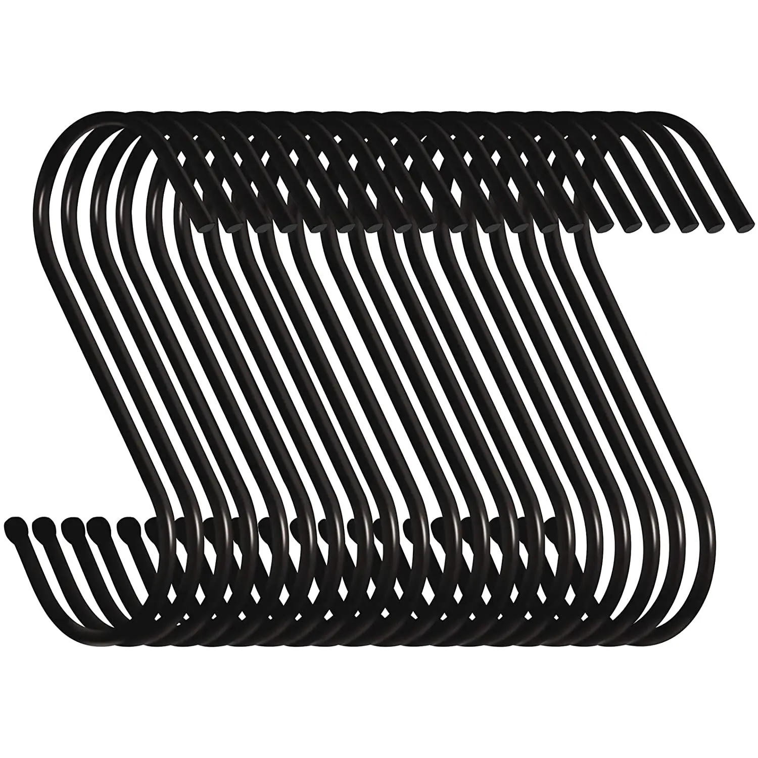 10 Pack 3.5 Inch S Hooks Heavy Duty S Hooks Plants Hooks S Hooks for Hangings Outdoor Hooks Light Hooks Cup Hooks Large Hangers for Kitchen, Bathroom, Bedroom and Office (Black) D-buy