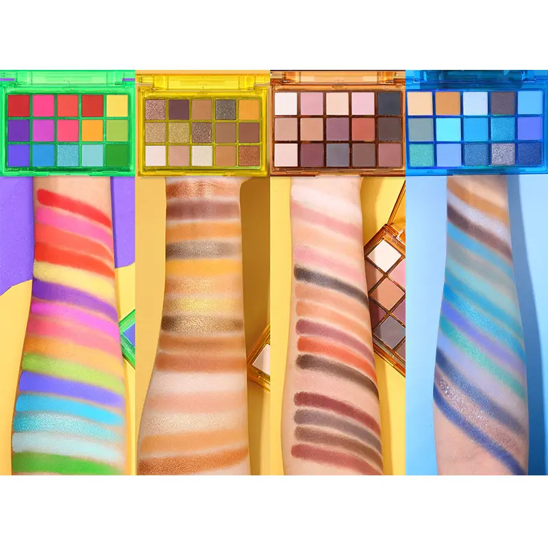 15-Color Glass Sugar Eyeshadow Palette Pearlescent Matte Crispy Rice Eyeshadow