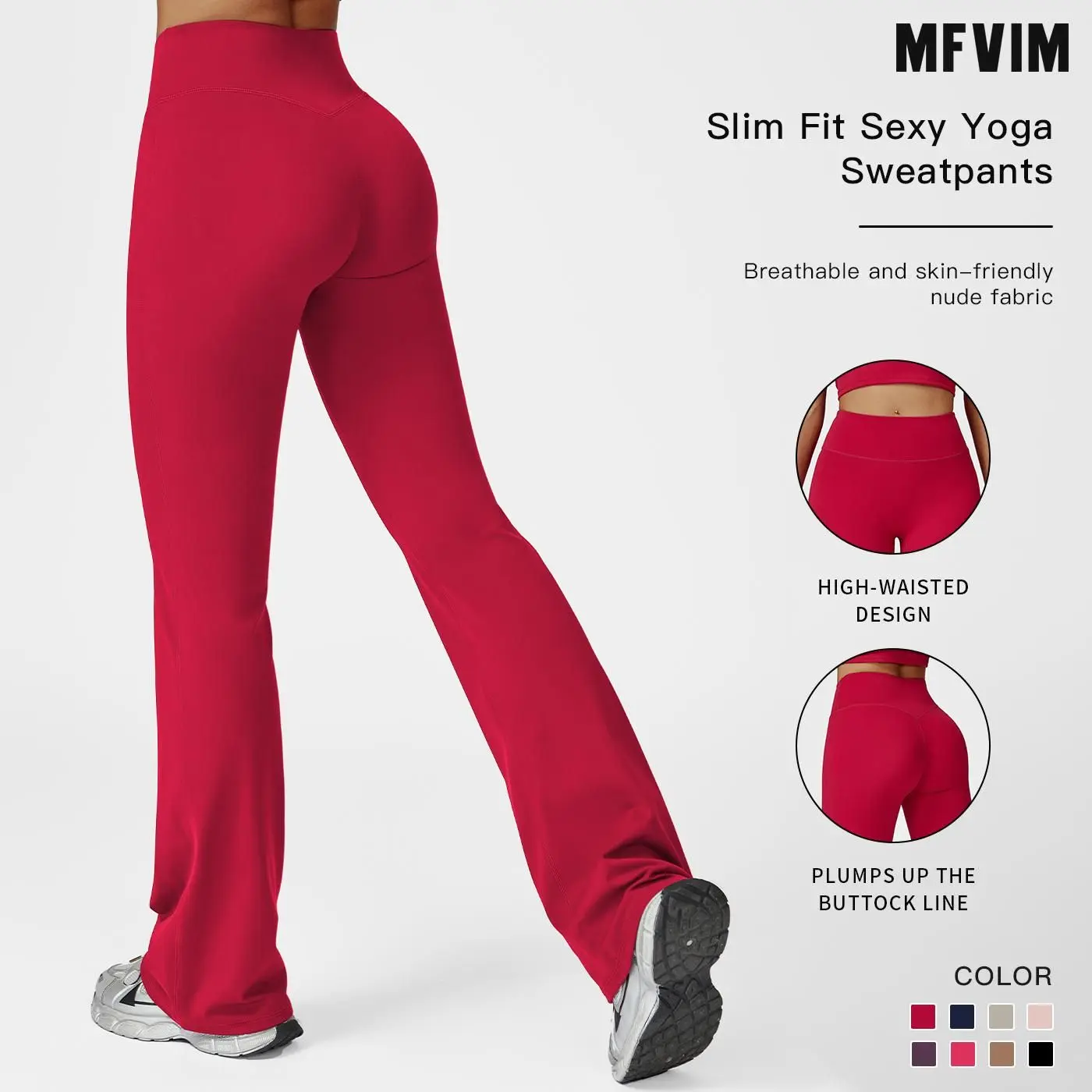 Women's High-Waist Flare Leggings, Nylon Spandex Compression Pants with Tummy Control for Yoga & Casual Athleisure Wear, Casual Comfy Sporty,travel essentials,camping essentials, Stretchy High Waist,back to school,back to school haul