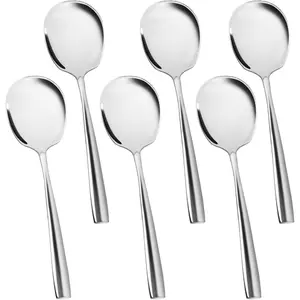 Serving Spoons Set Stainless Steel 9.14 Inch Serving Utensils for Buffet Catering Dishwasher Safe(6-pieces, )