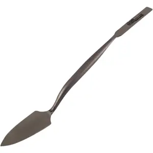 Trowel and Square Tool – 1/2" Forged Steel Blade with Trowel and Square Ends for Detail Work – 8 3/4" Long Hand Tool for Masonry, Stucco, and Decorative Finishing