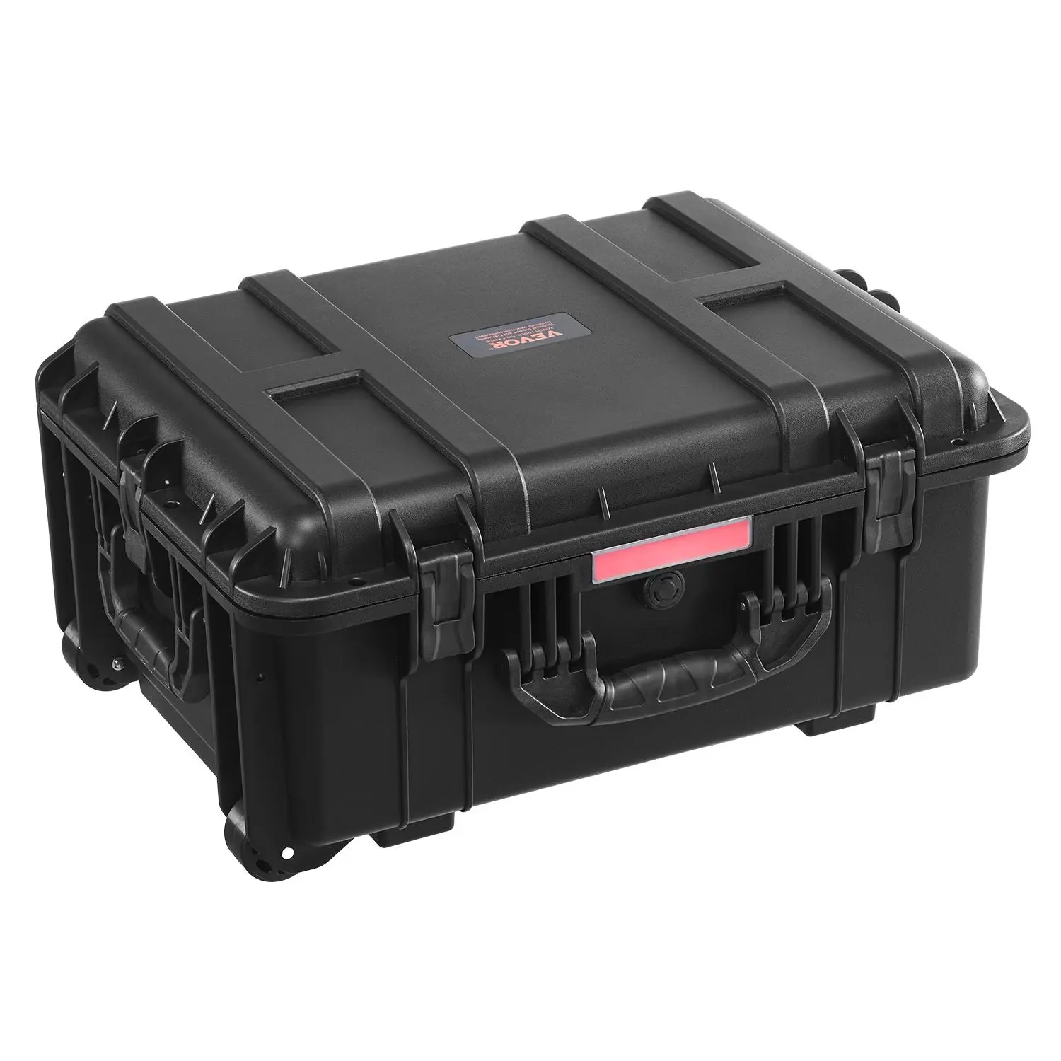 【Summerfinds】VEVOR Weatherproof Hard Case, Heavy Duty Protective Dry Box Case with Pre-Cut Foam, Wheels & Retractable Pull Handles for Travel, Hunt, Military, Tactical, IP67 Waterproof Case for Cameras(57x45x28)