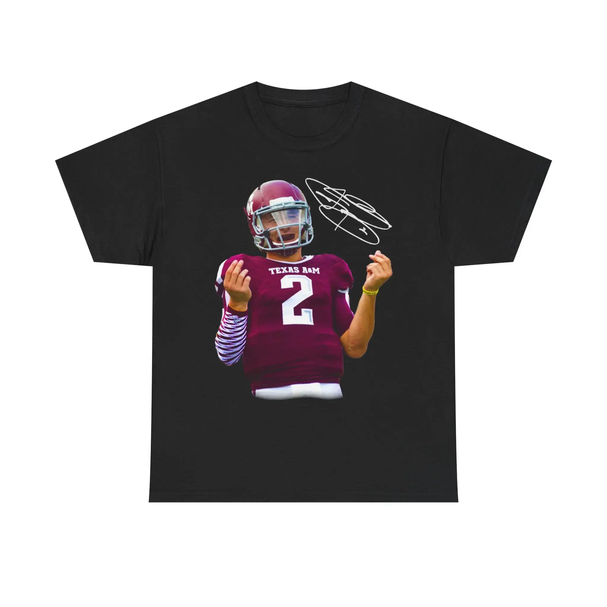 Johnny Manziel Money Football Shirt Texas A&M Heisman Trophy Retro Graphic Tee Distressed Unisex Cotton Collector Apparel unisex fashion choice.