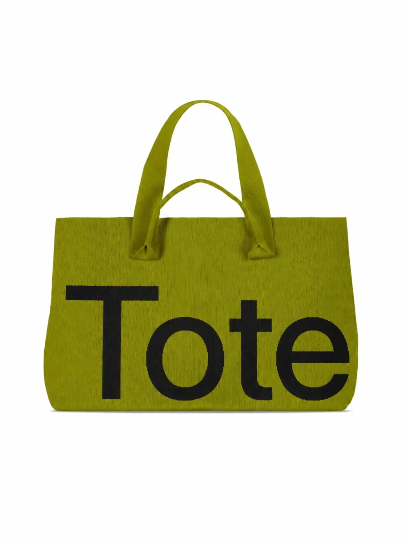 Large-capacity letter tote bag, woven knit shoulder bag, fashionable handbag, crossbody bag, stylish and practical accessory, unique lightweight stylish tote bag, casual large commuter work bag, roomy bag