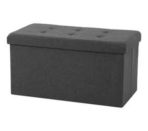 Seville Classics Foldable Storage Bench Ottoman