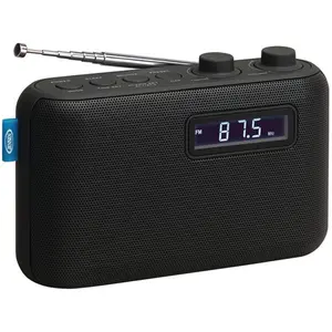 212 MAIN Multifunctional Digital Radio - Compact Portable Unit with LCD Display, AM/FM Band, PLL Receiver, Digital Signal, Dual Alarm Clock, AUX Input, Audio Player, Rotary Telescopic Antenna