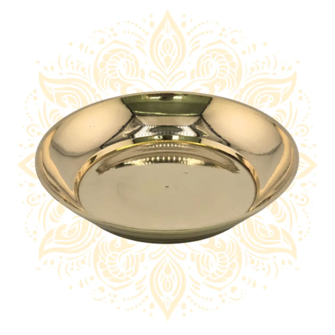 Handcrafted Kansa Brass Plate 3.75" Handcrafted Kansa Brass Plate 3.75"