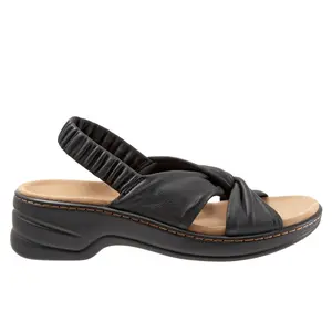 Trotters Nella T1914-001 Womens Black Narrow Slingback Sandals Shoes