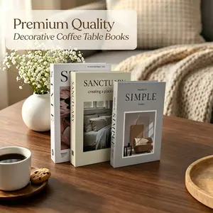 3pcs Neutral Aesthetic Decorative Book Set, Modern Minimalist Unique Style Coffee Table Fake Books, High-End Home Decor for Living Room, Office Desk, Desktop Ornament