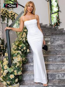 women's plain ruched zipper mermaid dress, elegant adjustable spaghetti strap sleeveless cami bodycon long dress for evening party, ladies summer clothes, national day offers, womenswear, formal dresses women, formal wear
