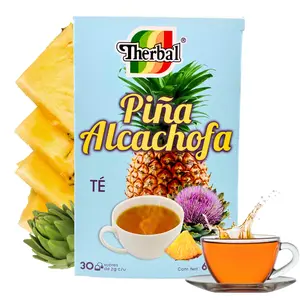 THERBAL Piña Alcachofa Fruit & Herbal Green Tea - 30 Bags, Pineapple & Artichoke Flavor, Refreshing Versatile Beverage for Tea Enthusiasts, Fruit & Herbal Tea