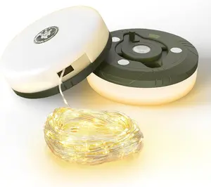 4 in 1 outdoor 10m colored camping string lights, 8 lighting modes, waterproof, Type-C fast charging, portable camping lights, suitable for camping/yard/hiking