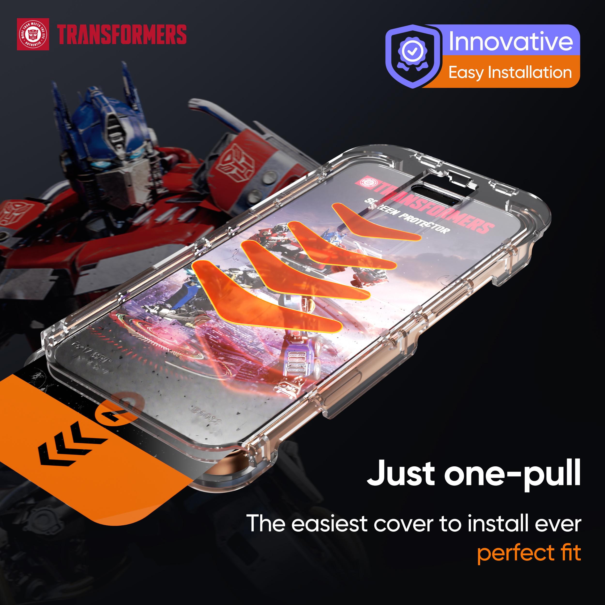 TRANSFORMERS Full Coverage Edge-to-Edge Screen Protector, No White Edges, High Sensitivity, 9H Hardness, Anti-Drop, Bubble-Free for iPhone Series