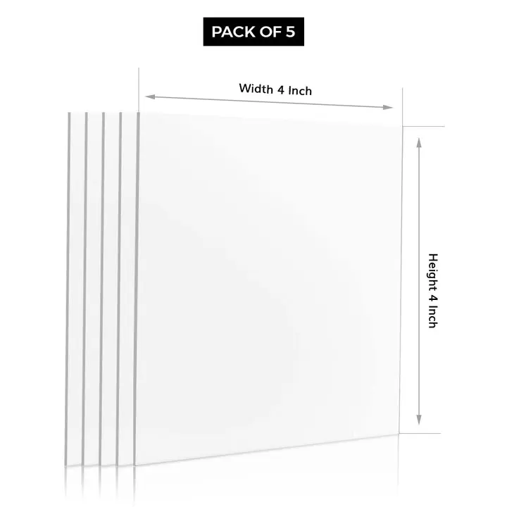Broken Glass Replacement Sheets for Picture Photo Frames - 2.0 mm Thick Ultra-Transparent - Works for Perspex Acrylic Sheets DIY Project (5, 4x6 inches)