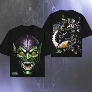 Norman Osborn " Green Goblin " - MCUU Spidey verse Edition Double Printed Oversize Lightweight Movie TV Series Vintage Graphic Design Top Cotton Movie lovers / Comic Superheroes Streetwear T-Shirt Clothes Hoodie Menswear Womenswear.
