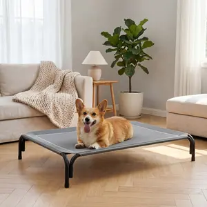 【TikTokShopStockUp】Elevated Dog Bed for Large Dogs, Breathable & Cooling Pet Cot, Non-Slip Stable Design, Portable Raised Bed for Indoor & Outdoor Use