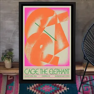 Cage The Elephant August 30 2024 Riverbend Music Center In Cincinnati OH .Poster Decorations, Holiday Poster - Halloween Party Decorations.Wall Decor.Poster Gift For Holiday, Halloween, Birthday, Christmas